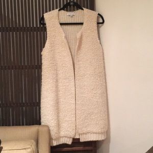 SEE by Chloe cream alpaca long vest